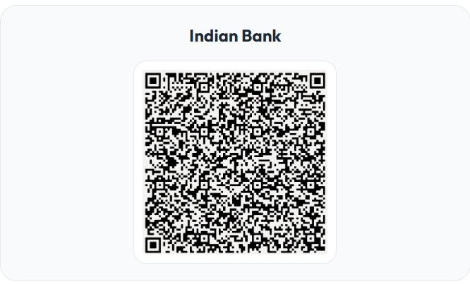 Indian Bank UPI QR code